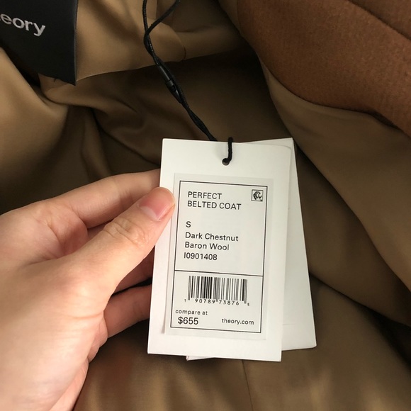 NWT Theory Bria Belted Camel Coat - Picture 4 of 5